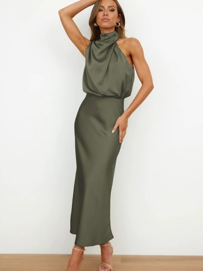 Faith | Women’s Chic Halter Evening Dress Image