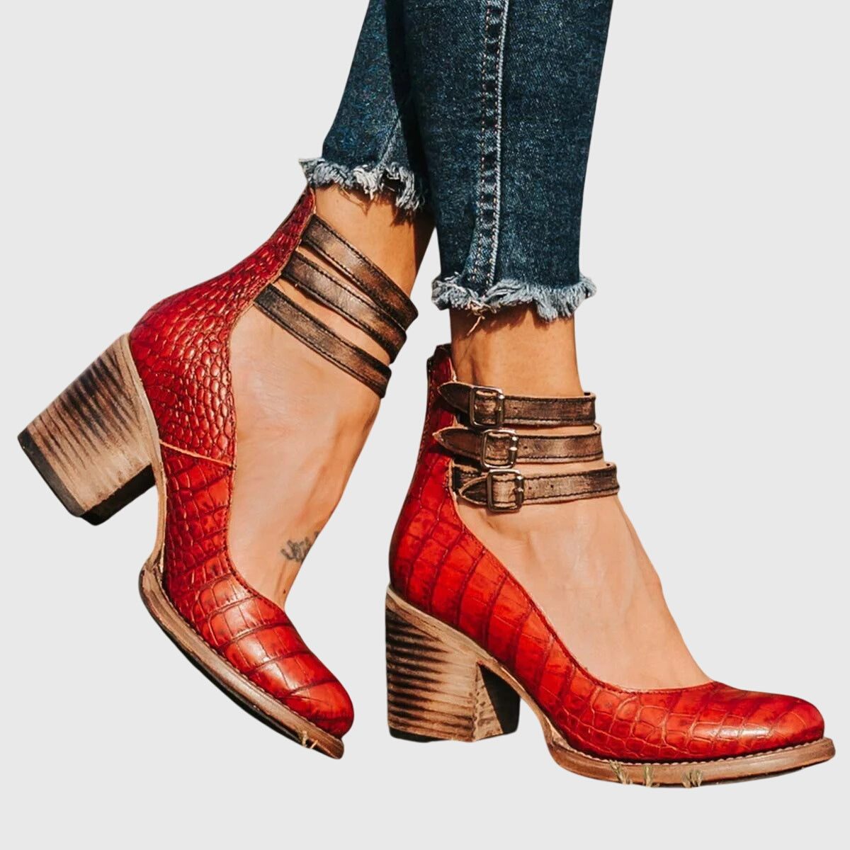 Nina | Elegant and Comfortable Block Heel Sandals Image