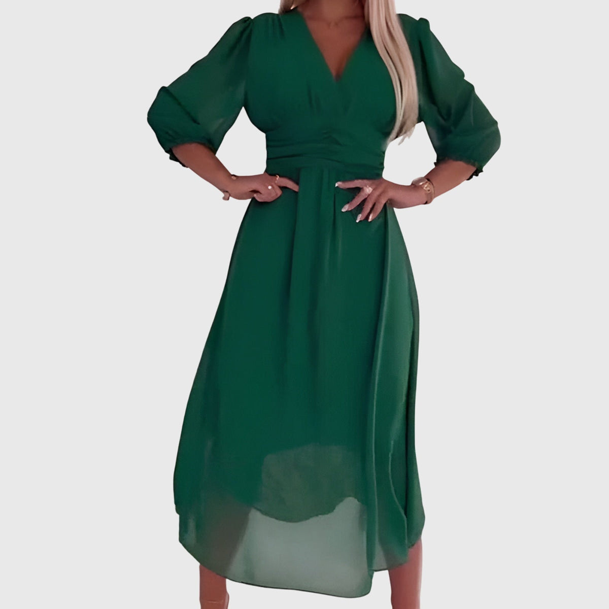 Chloe | Lightweight Silky Chiffon Dress Image