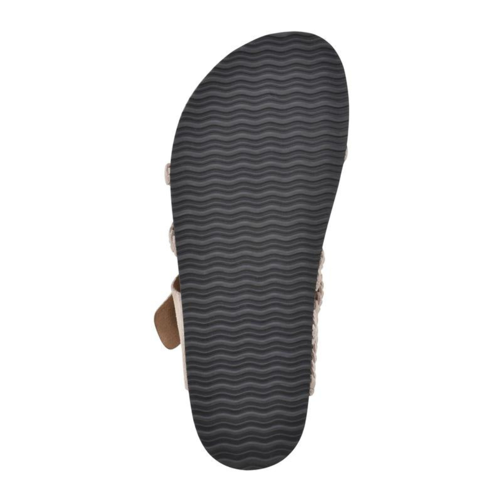Braided Strap Footbed Sandals with Toe Loop