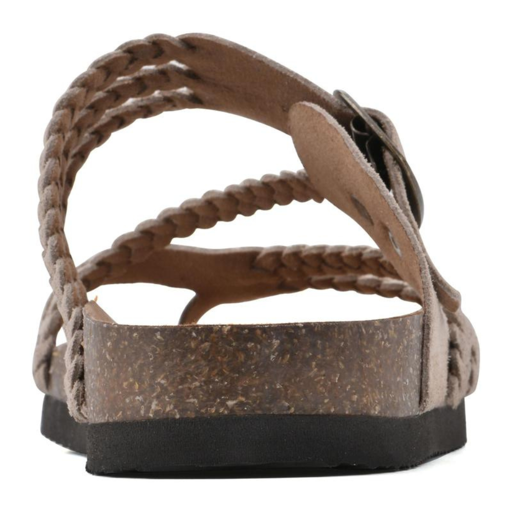 Braided Strap Footbed Sandals with Toe Loop