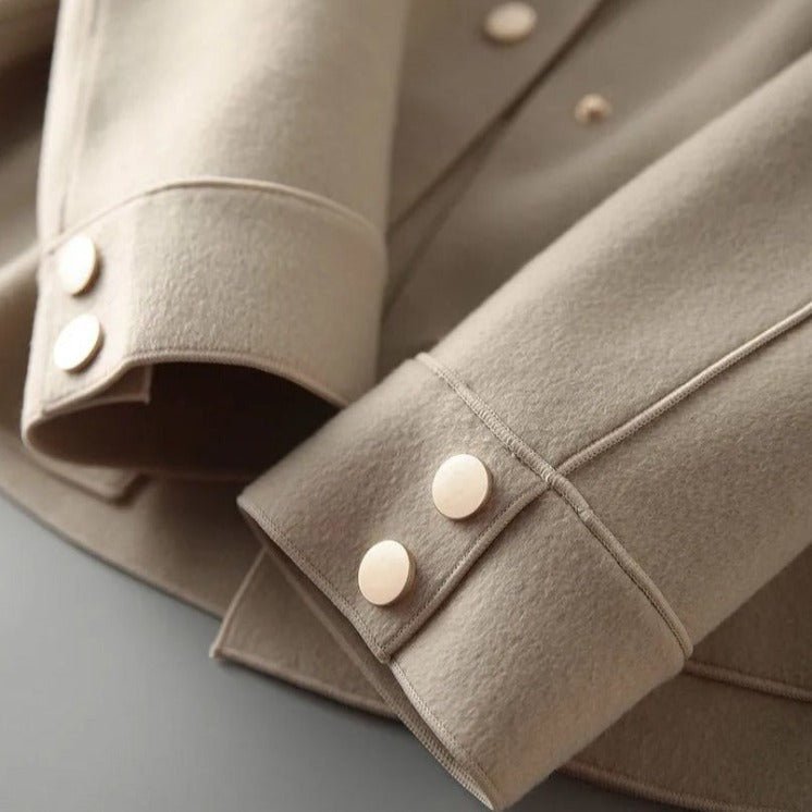 Women's Button-Front Jacket with Peter Pan Collar