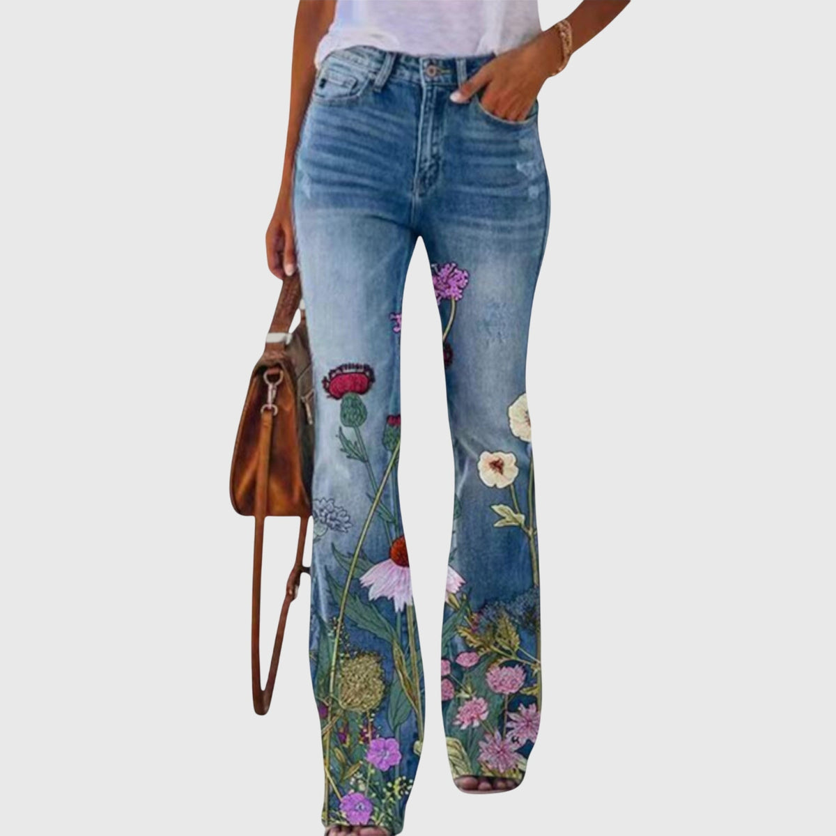 Pants With Flowers Image