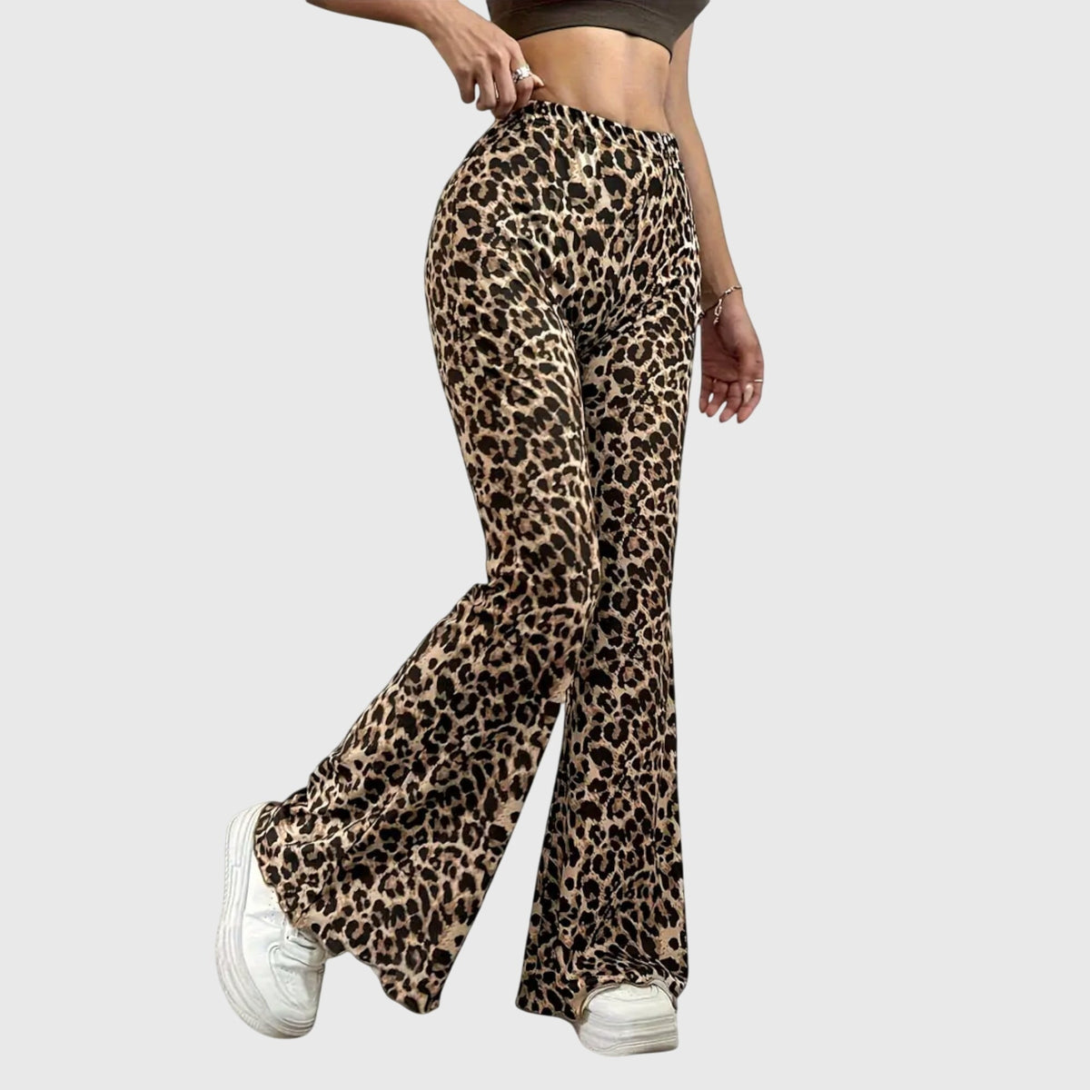 Leopard Bootcut Trousers Image