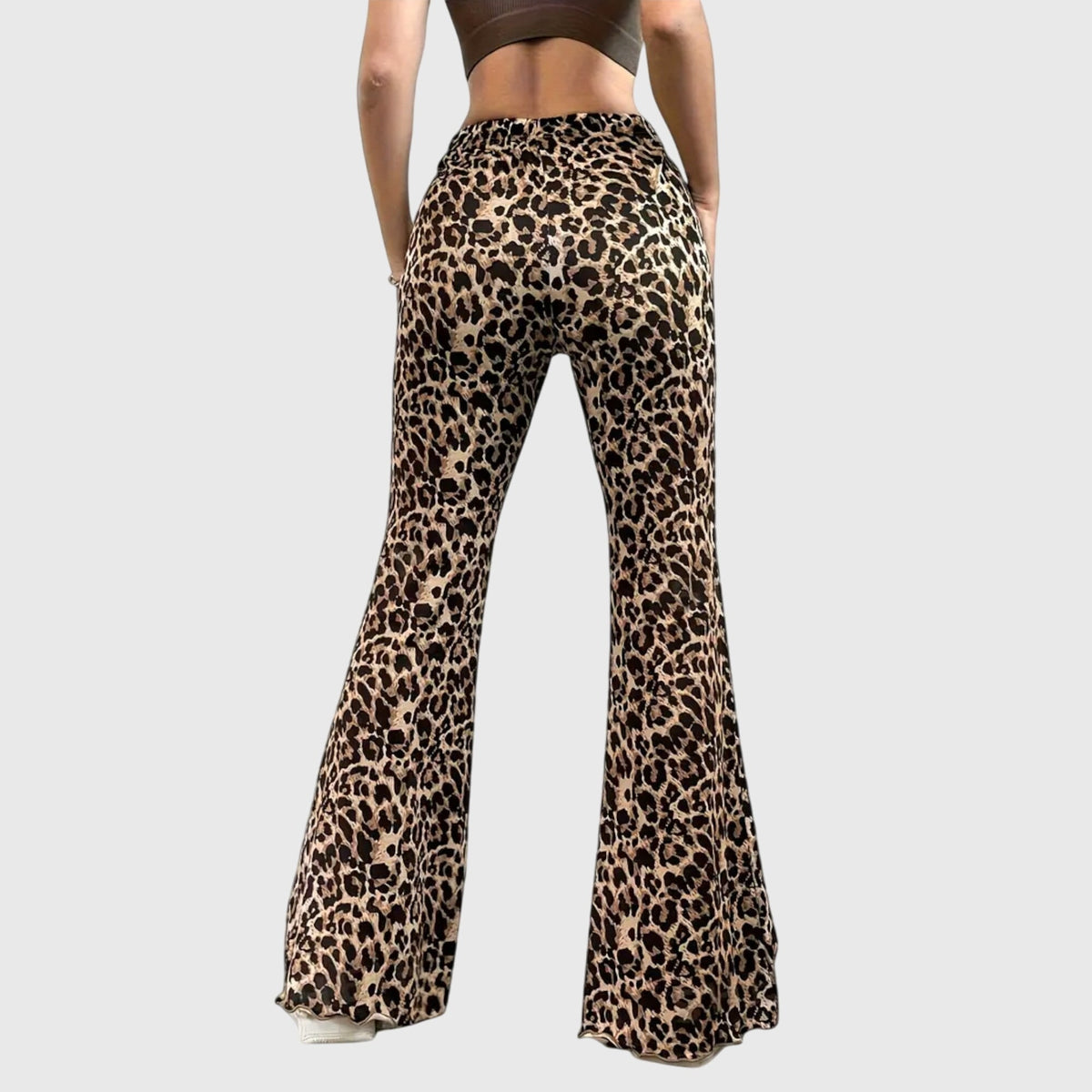Leopard Bootcut Trousers Image