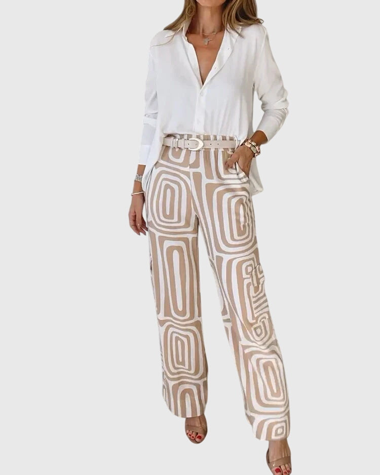 Emilia | Stylish Trousers + Free Blouse & Belt