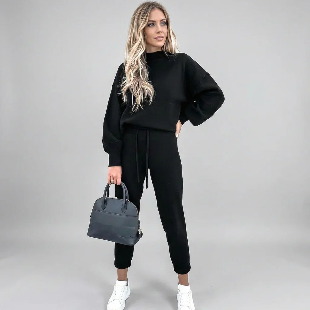 Women's Casual Two-Piece Lounge Set with Joggers