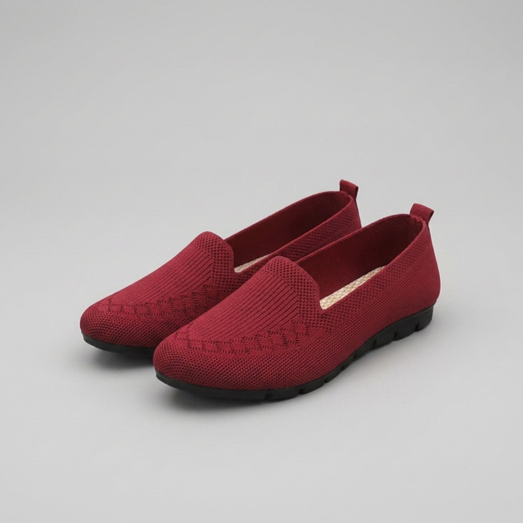 Women's Slip-On Loafers Knit Flat Orthopedic Shoes