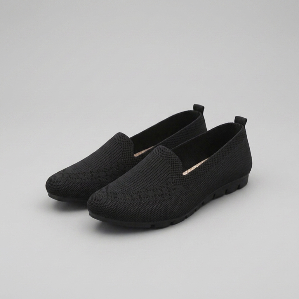 Women's Slip-On Loafers Knit Flat Orthopedic Shoes Image