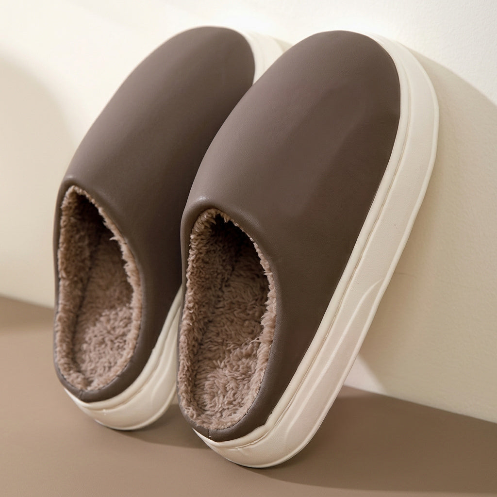 Jarran | Plush-Lined Platform Clog Slippers