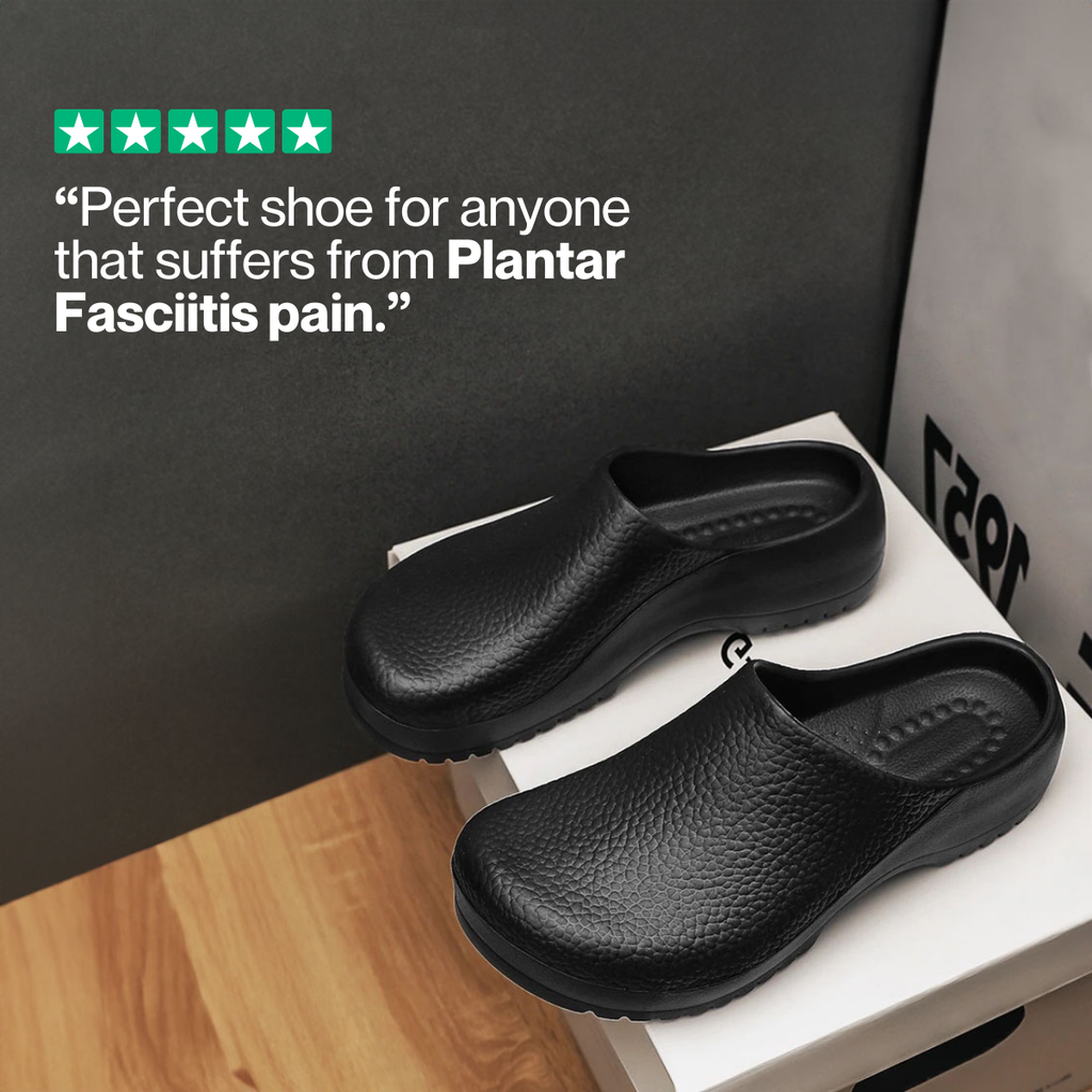 Open Back Clog Mules, Pebble-Textured Work Finish