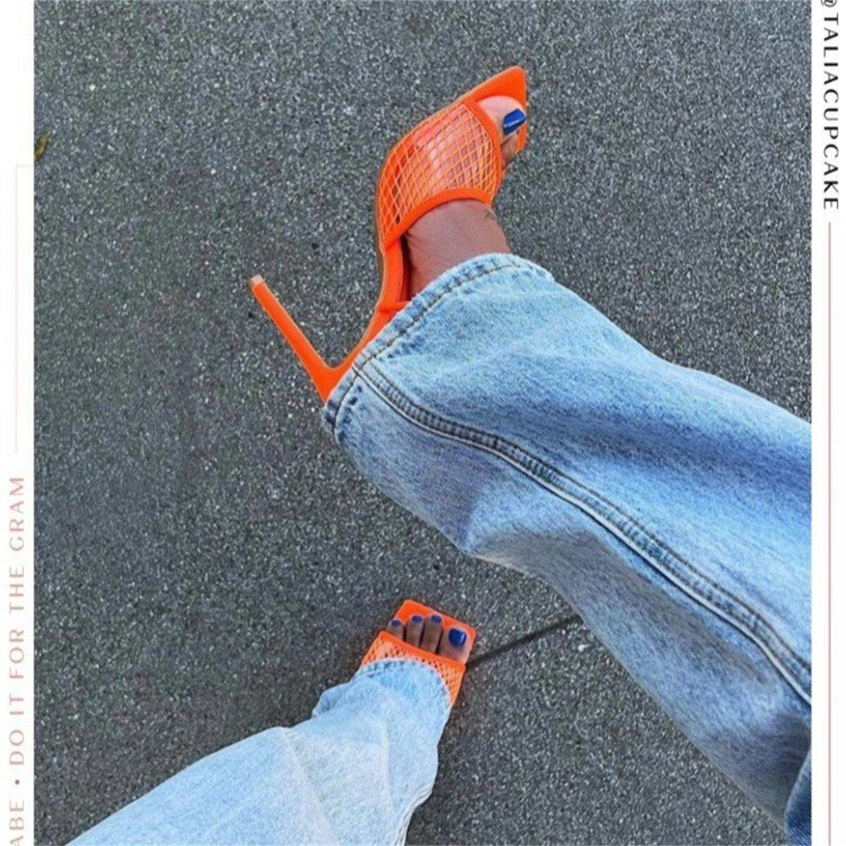 Women's Lace-Up High Heel Sandals with Open Toe
