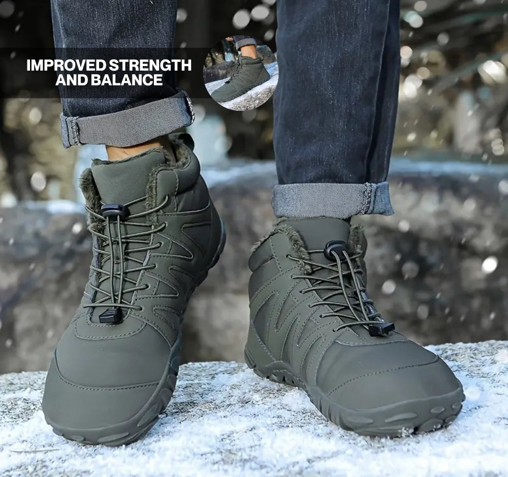 Water-Resistant Barefoot Boots, Faux Fur Lined