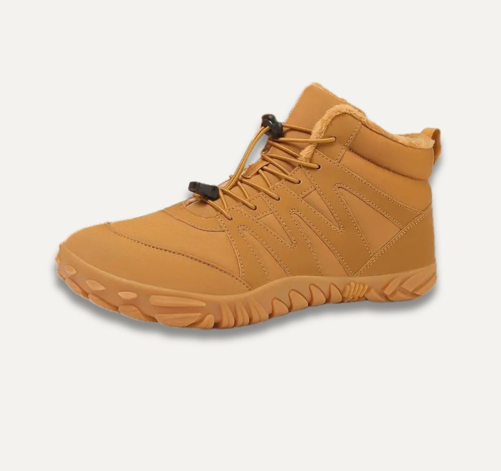 Water-Resistant Barefoot Boots, Faux Fur Lined, Tan