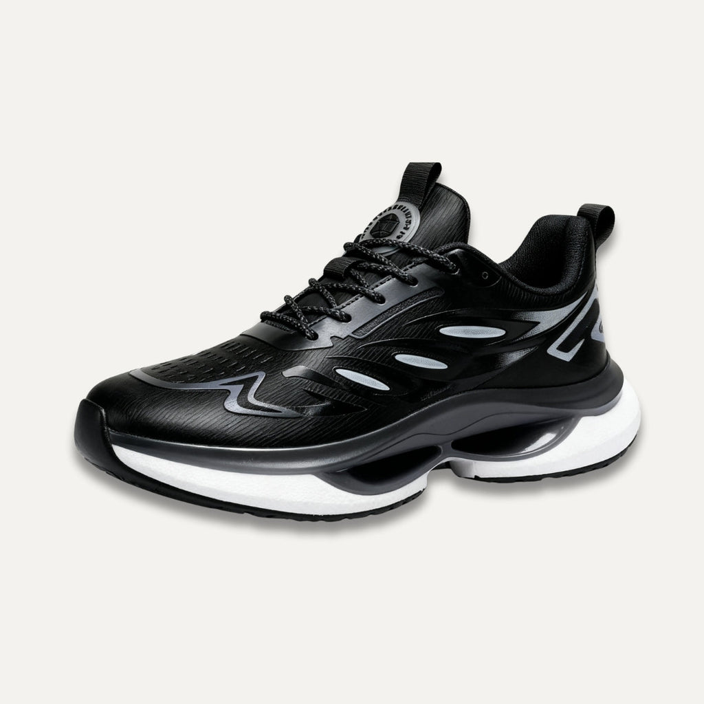 Wide Toe Box Walking Trainers, Cloud Cushioned Sole, Jet Black