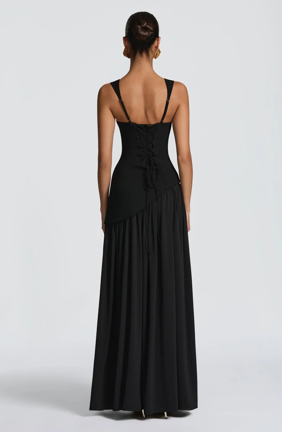 Isabella | Women's A-Line Sleeveless Fitted-Waist Maxi Dress Image