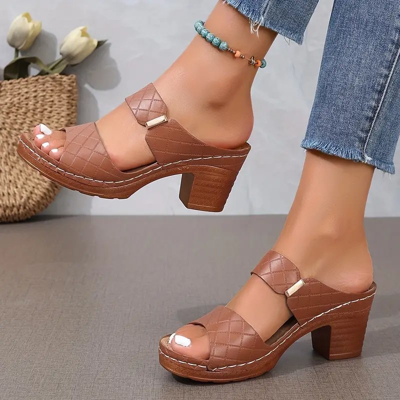 Emma | Women's Orthopaedic Cushioned Block Heel Sandals Image