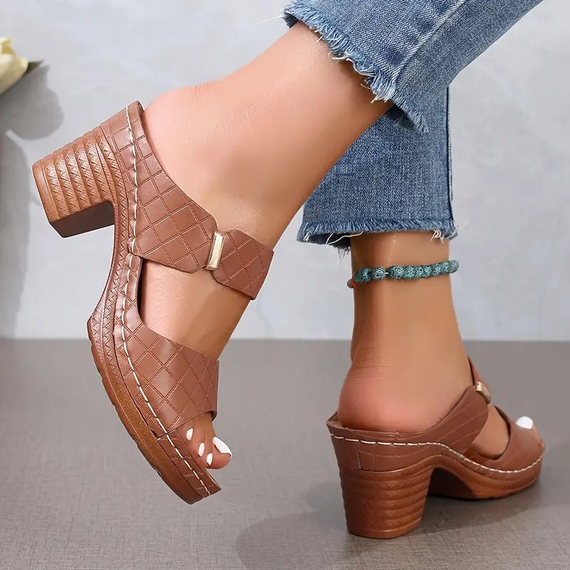Emma | Women's Orthopaedic Cushioned Block Heel Sandals Image