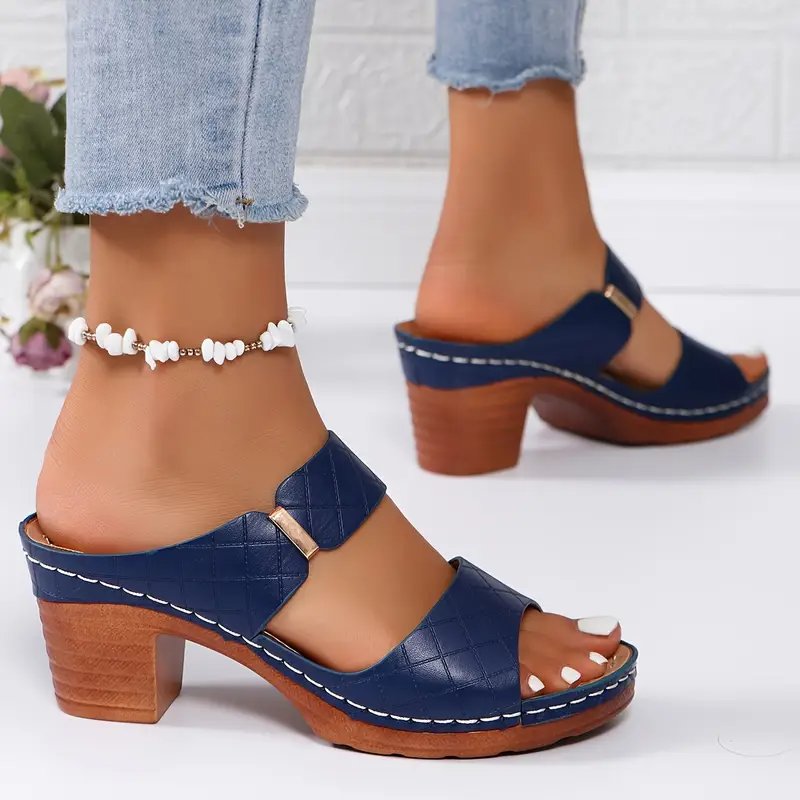 Emma | Women's Orthopaedic Cushioned Block Heel Sandals Image