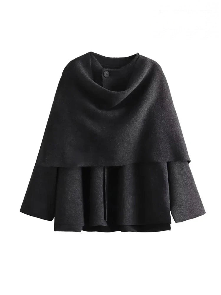Women's Shawl Collar Knit Jacket with Button Front