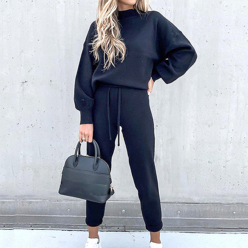 Women's Casual Two-Piece Lounge Set with Joggers
